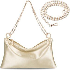 Chic Satin Evening Handbag for Women - Perfect for Weddings & Cocktail Parties